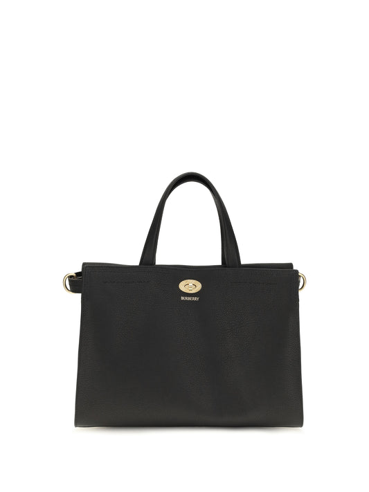 Burberry Small Cotswolds Check Tote Bag - Black