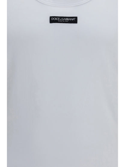 Dolce & Gabbana Marcello stretch-cotton Tank Top - White Ottico