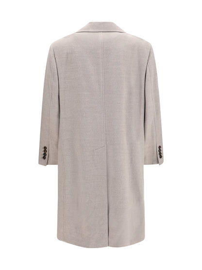 Brunello Cucinelli Virgin Wool Coat - Roccia+Rubino
