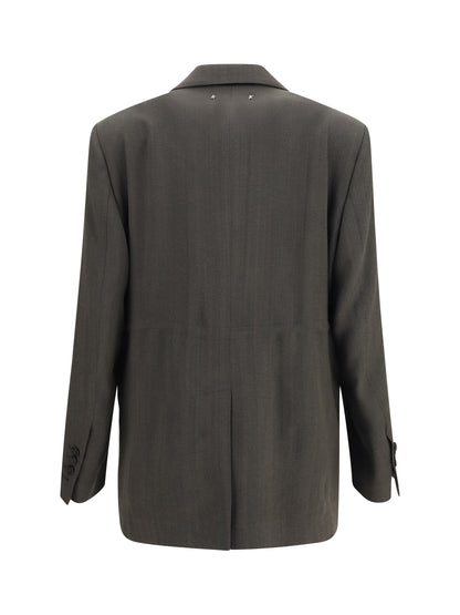 Golden Goose Double-breasted Blazer with drawstring - Deep Tundra