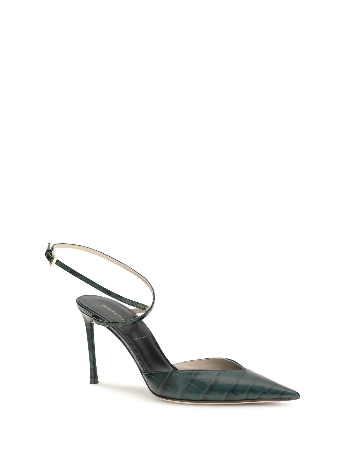 Tom Ford Crocodile-print leather Pumps - Emerald Green