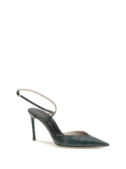 Tom Ford Crocodile-print leather Pumps - Emerald Green