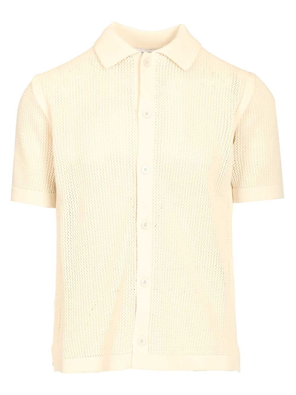 Maison Kitsuné Short Sleeve Cardigan - White
