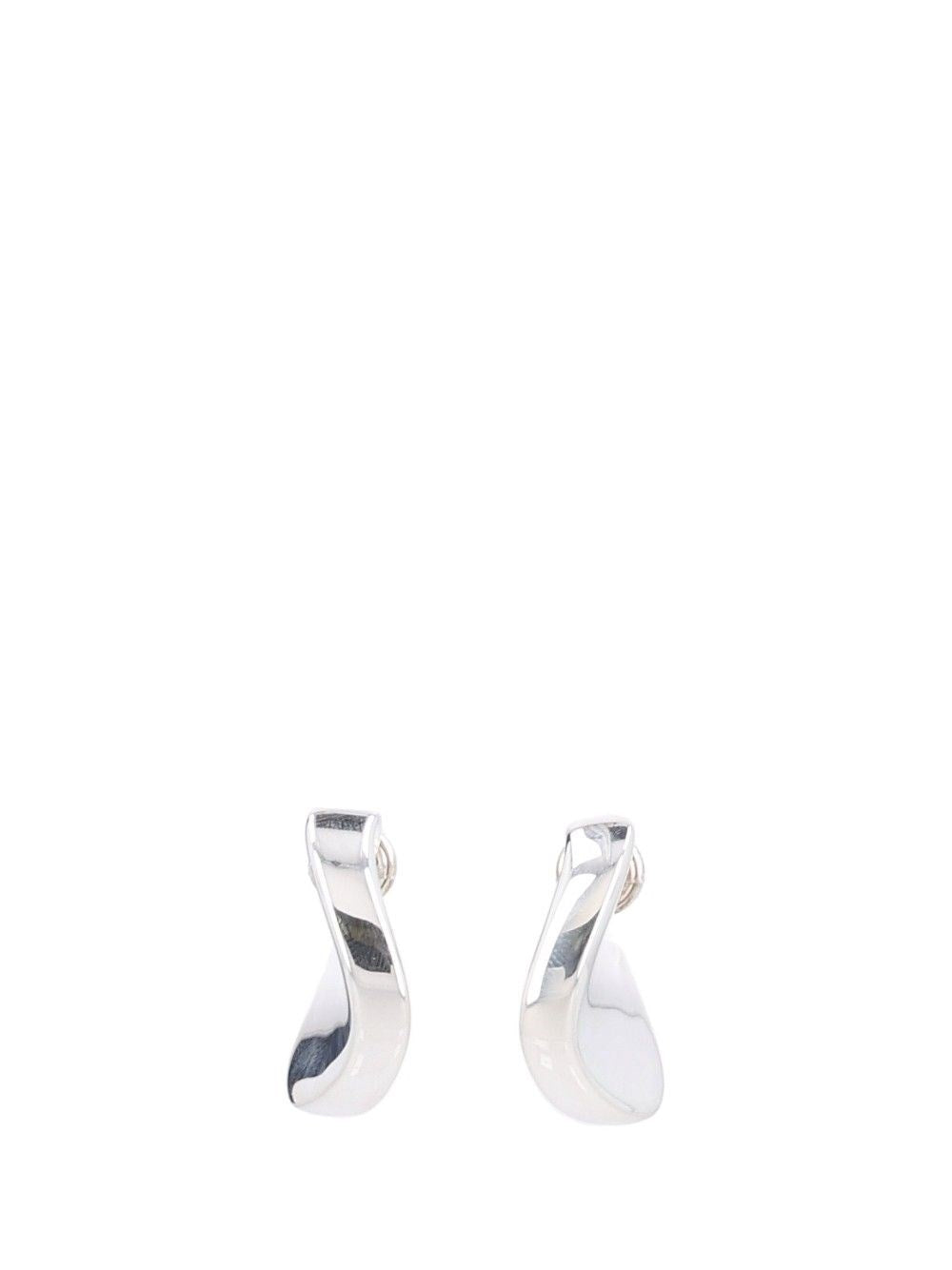Bottega Veneta Sculptural Silver Earrings