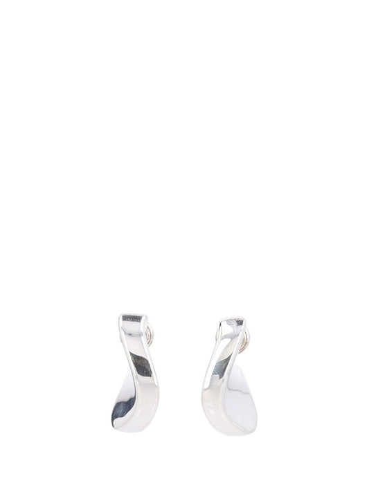 Bottega Veneta Sculptural Silver Earrings