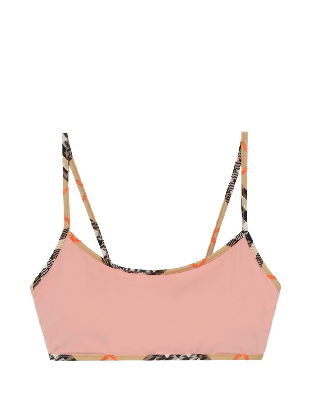 Burberry Checked Bikini Top - Rose