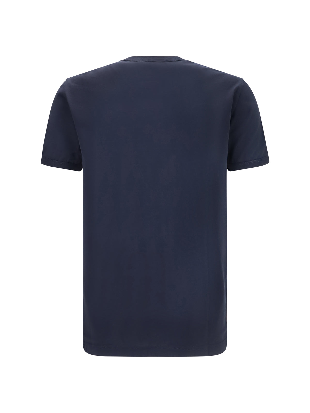 Dolce & Gabbana Cotton T-shirt with logo plaque - Blue Scurissimo 1