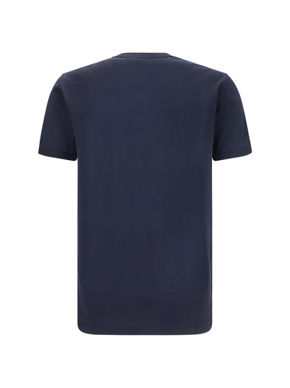 Dolce & Gabbana Cotton T-shirt with logo plaque - Blue Scurissimo 1