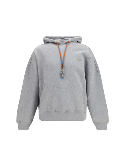 Loewe Hooded Sweatshirt with drawstring and keyring - Grey Melange