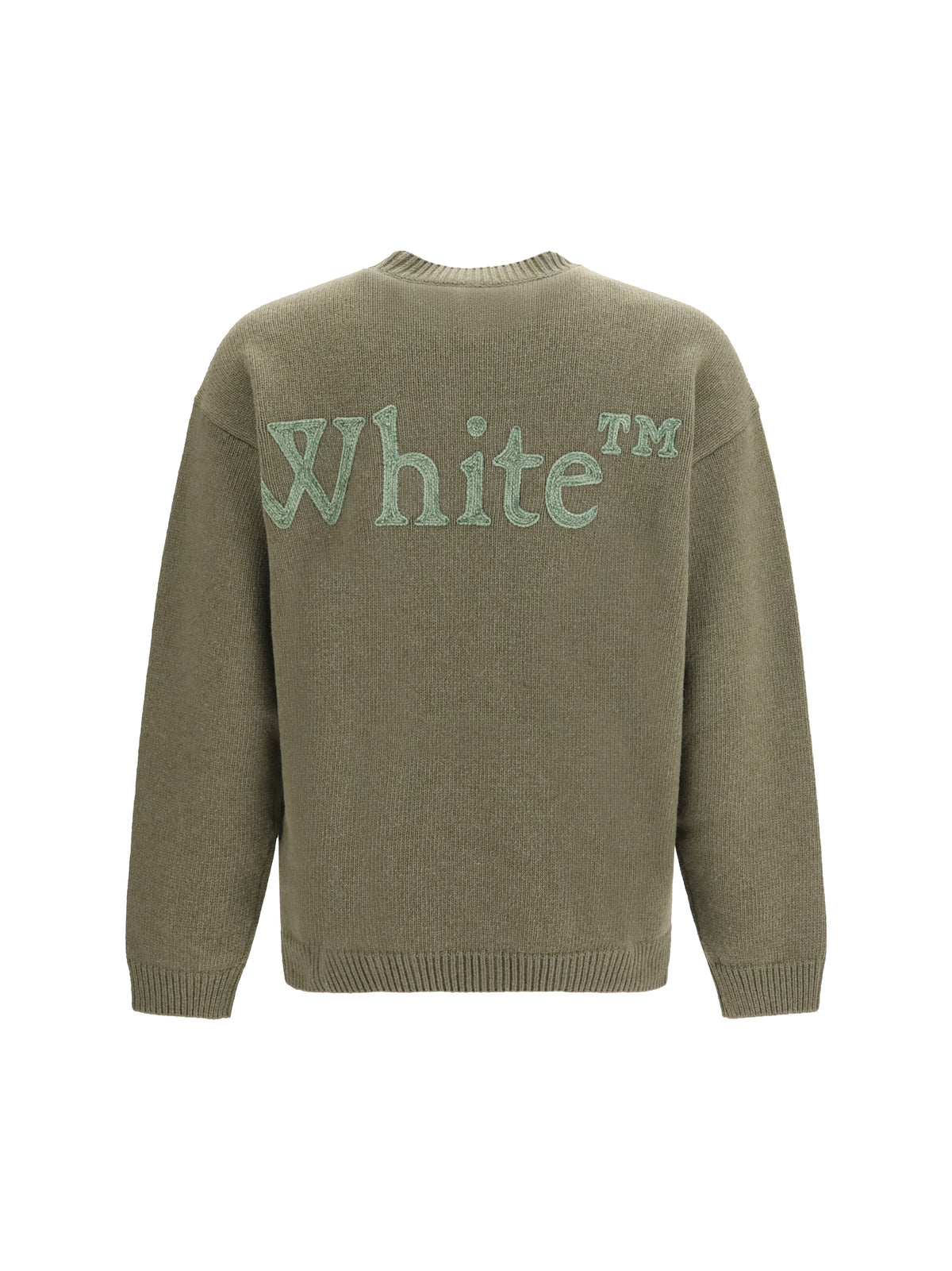 Off-White Bookish shared logo knit Crewneck - Sea Turtle