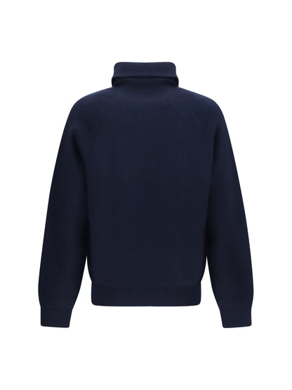 Prada Half-zip wool and cashmere Sweater - Bleu