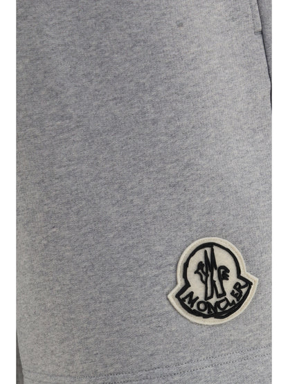 Moncler Tracksuit Shorts with logo - Light Grey