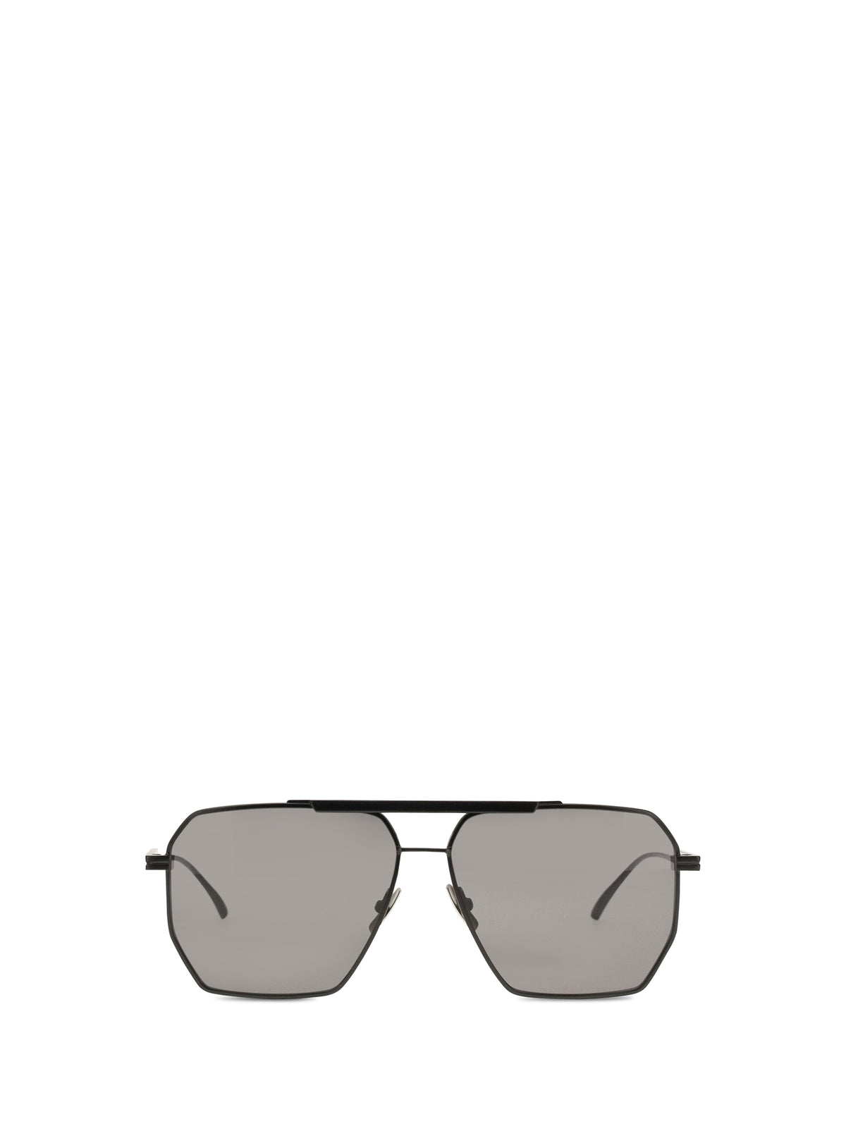 Bottega Veneta Square Sunglasses - Black-Black-Grey