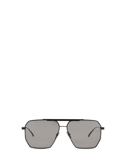 Bottega Veneta Square Sunglasses - Black-Black-Grey