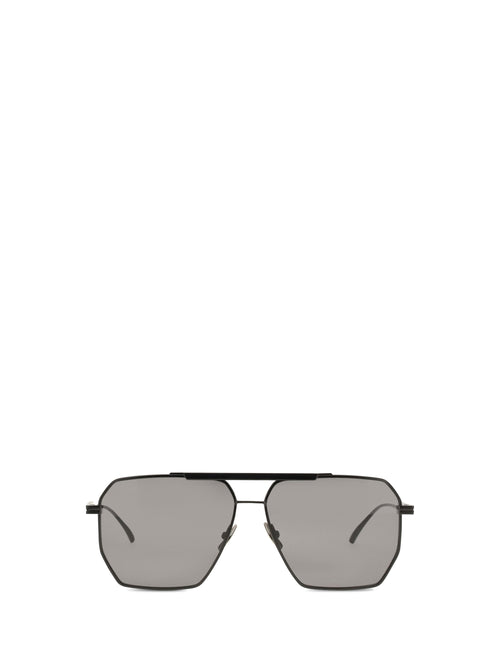 Bottega Veneta Square Sunglasses - Black-Black-Grey