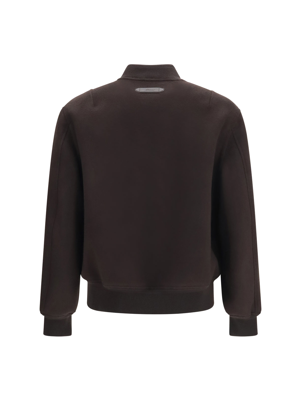 Brioni Wool and cashmere zip-up Bomber Jacket - Coffee