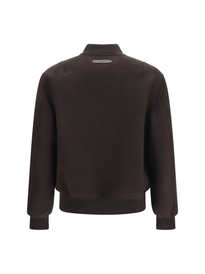 Brioni Wool and cashmere zip-up Bomber Jacket - Coffee