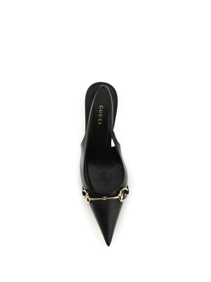 Gucci Slingback Pumps with strap - Black/Black