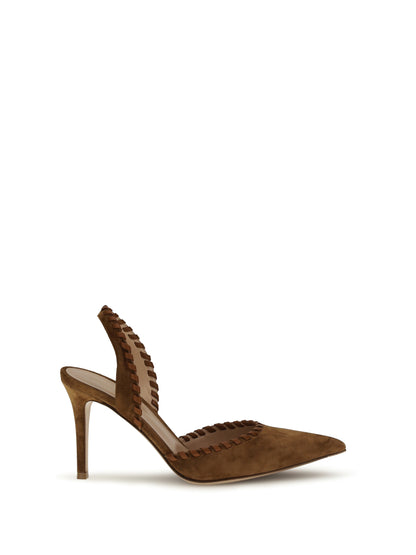 Gianvito Rossi Suede Pumps - Luggage+Sedona