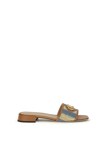 VALENTINO GARAVANI VLogo Signature raffia slide Sandals