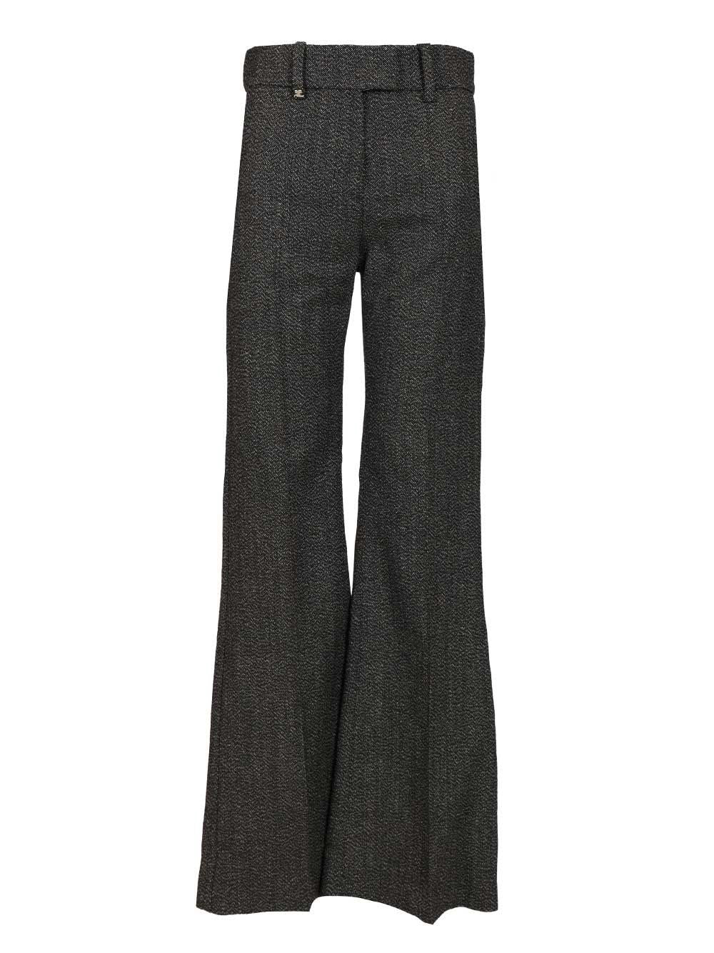 Courreges Wide Leg Pants - Black