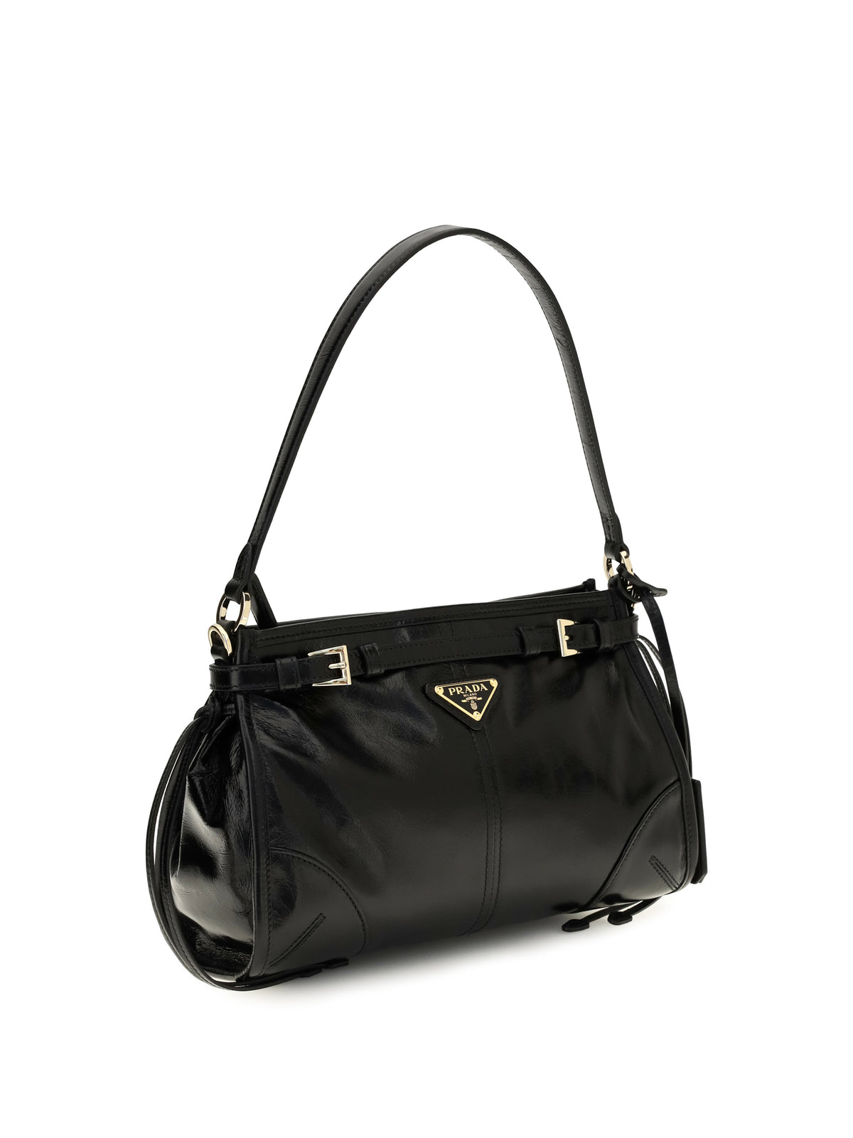 Prada Small Bonnie Handbag in leather - Black