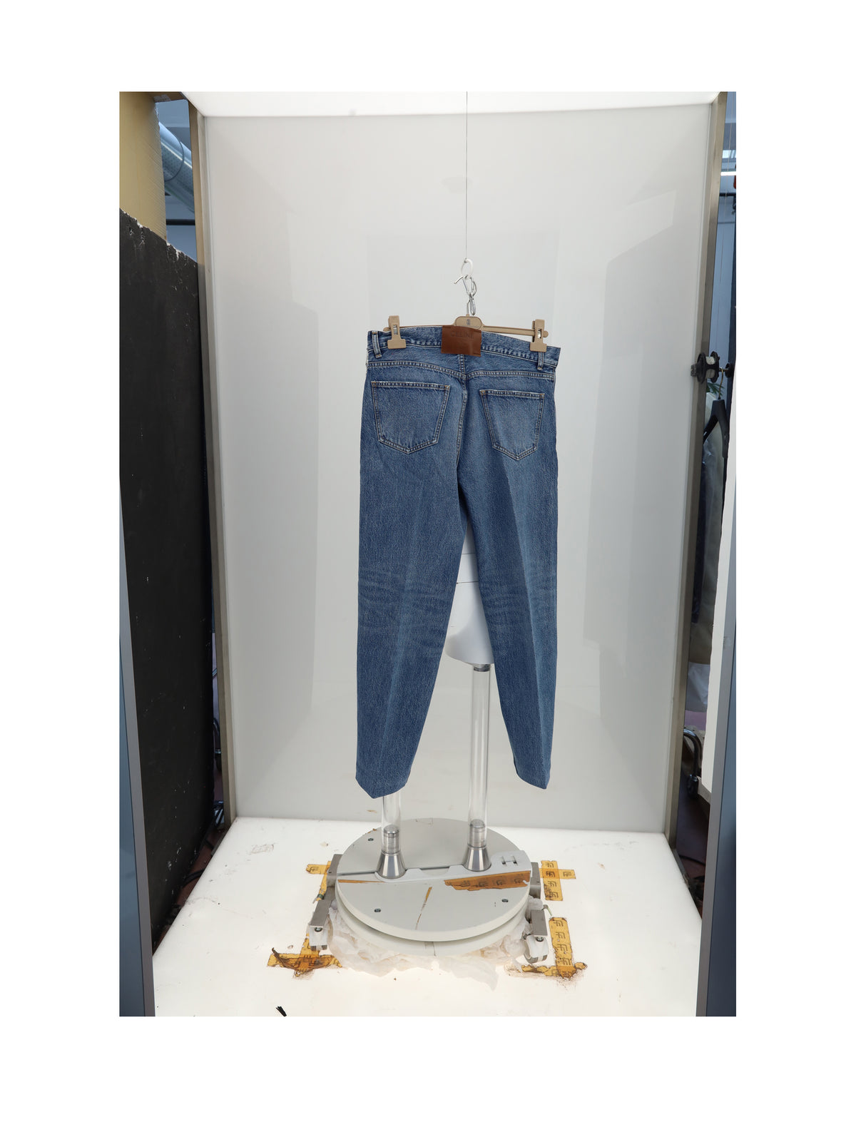 Celine BOYFRIEND JEANS 001 - Vivienne Glass + Patch Brown Debossed