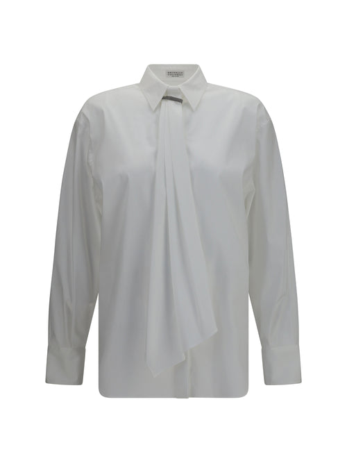 Brunello Cucinelli Shirt with monili embellishment - White
