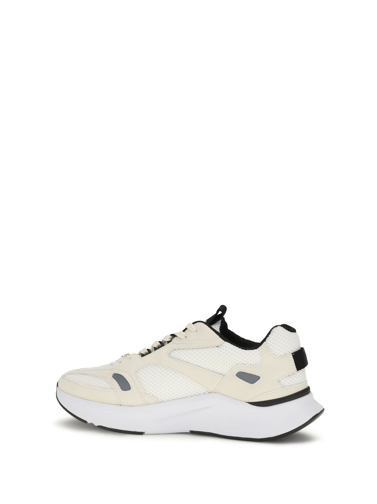 Valentino Garavani Demivee mesh and suede Sneakers - Bia/Bia/Grey C/Black/White-Ne-Ne