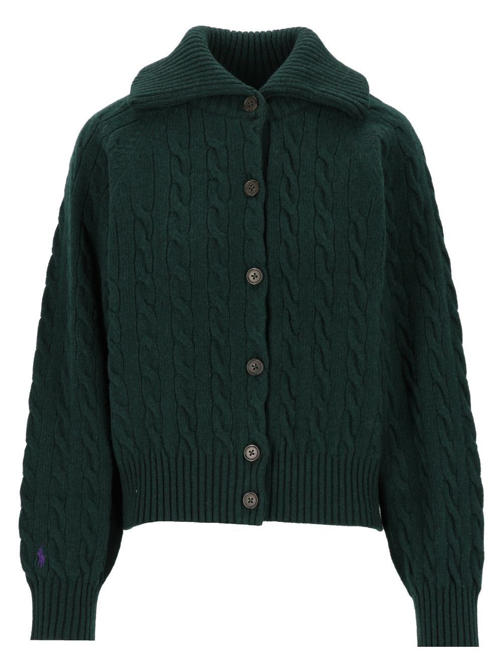 Polo Ralph Lauren Cable-Knit Wool And Cashmere Cardigan - Green