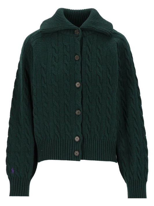 Polo Ralph Lauren Cable-Knit Wool And Cashmere Cardigan - Green