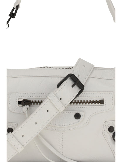 Balenciaga Le City Moto mini Handbag - Optic White