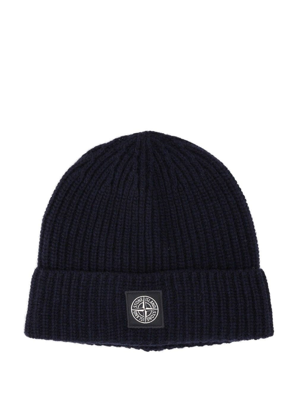 Stone Island Wool Beanie Geelong Rws - Blue