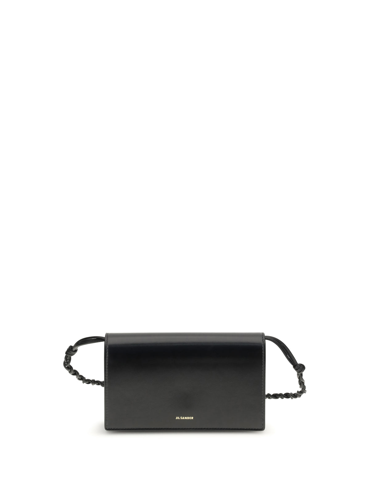 Jil Sander Tangle Wallet with shoulder strap - Black
