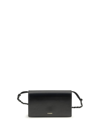 Jil Sander Tangle Wallet with shoulder strap - Black