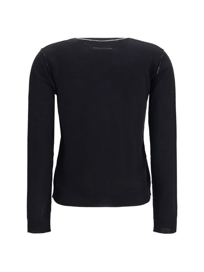 MM6 Maison Margiela Wool blend button Cardigan - Black
