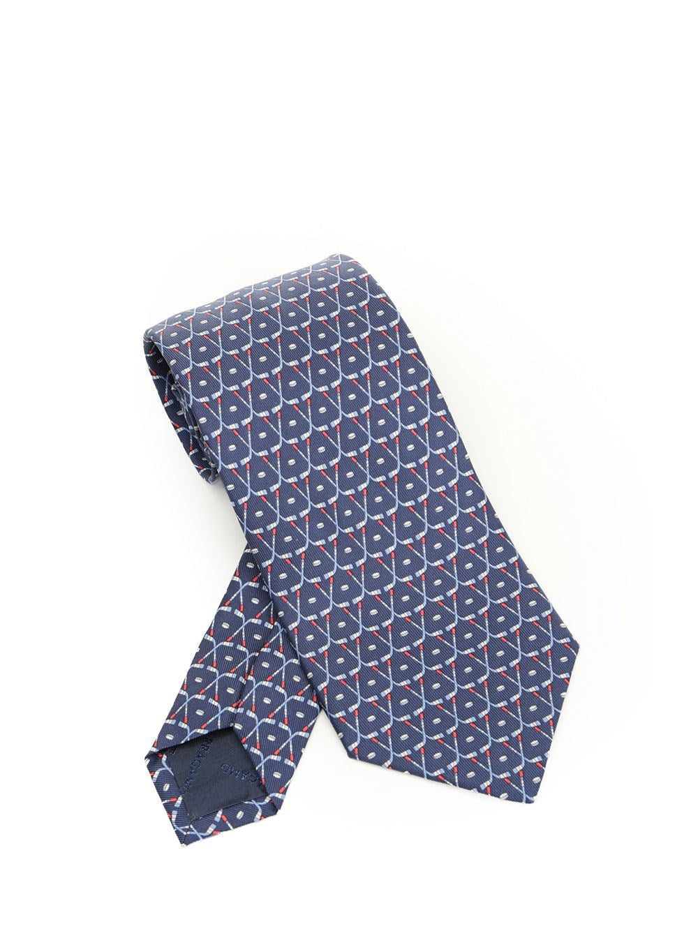 Ferragamo "Hockey" Tie - Blue