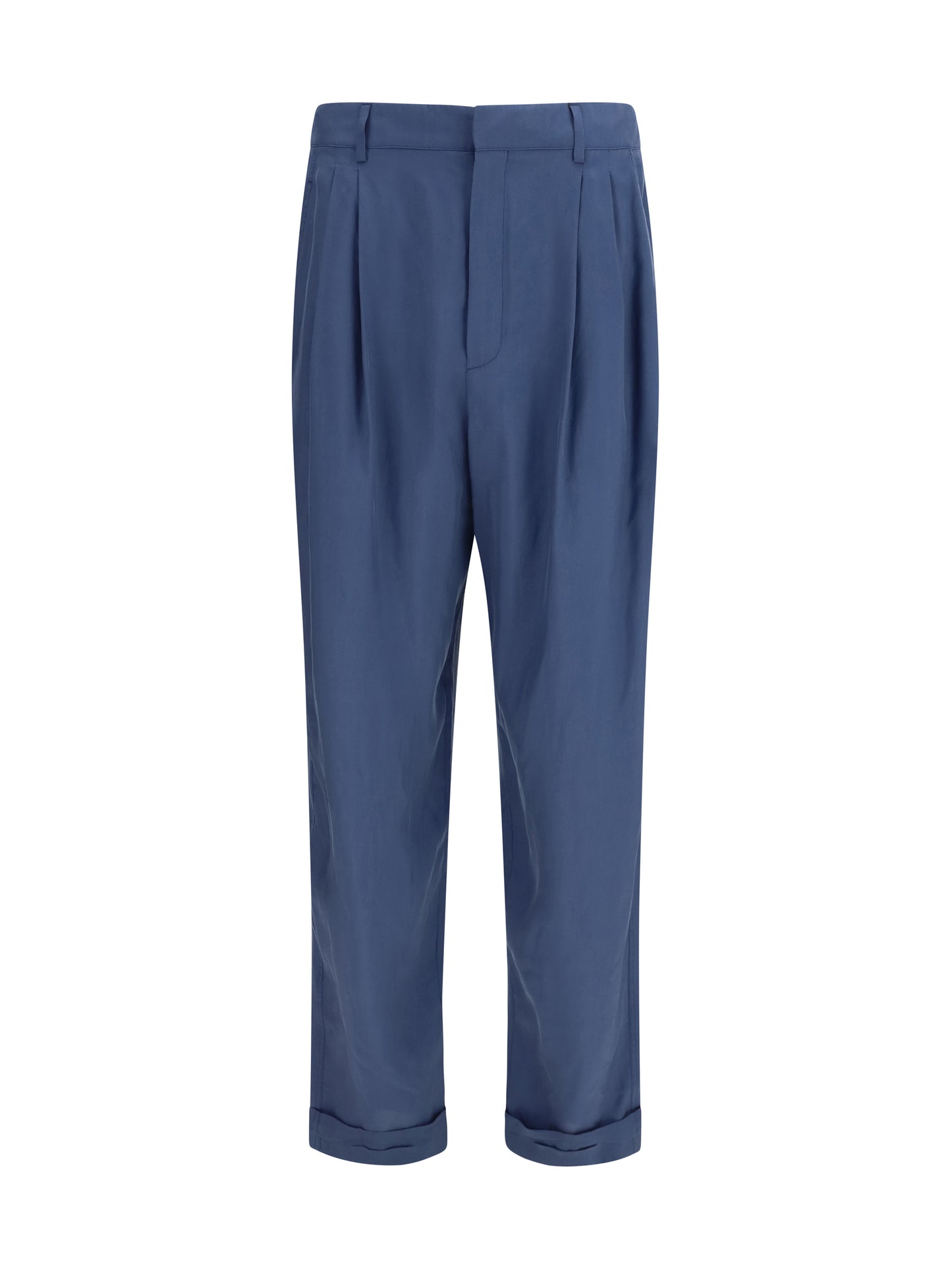 SAINT LAURENT Tailored Pants with habutai silk belt