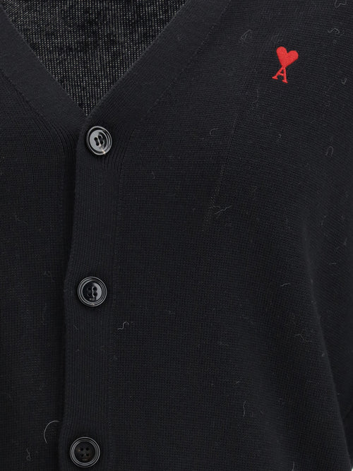 Ami Paris Ami de Coeur Cardigan - Noir/Rouge