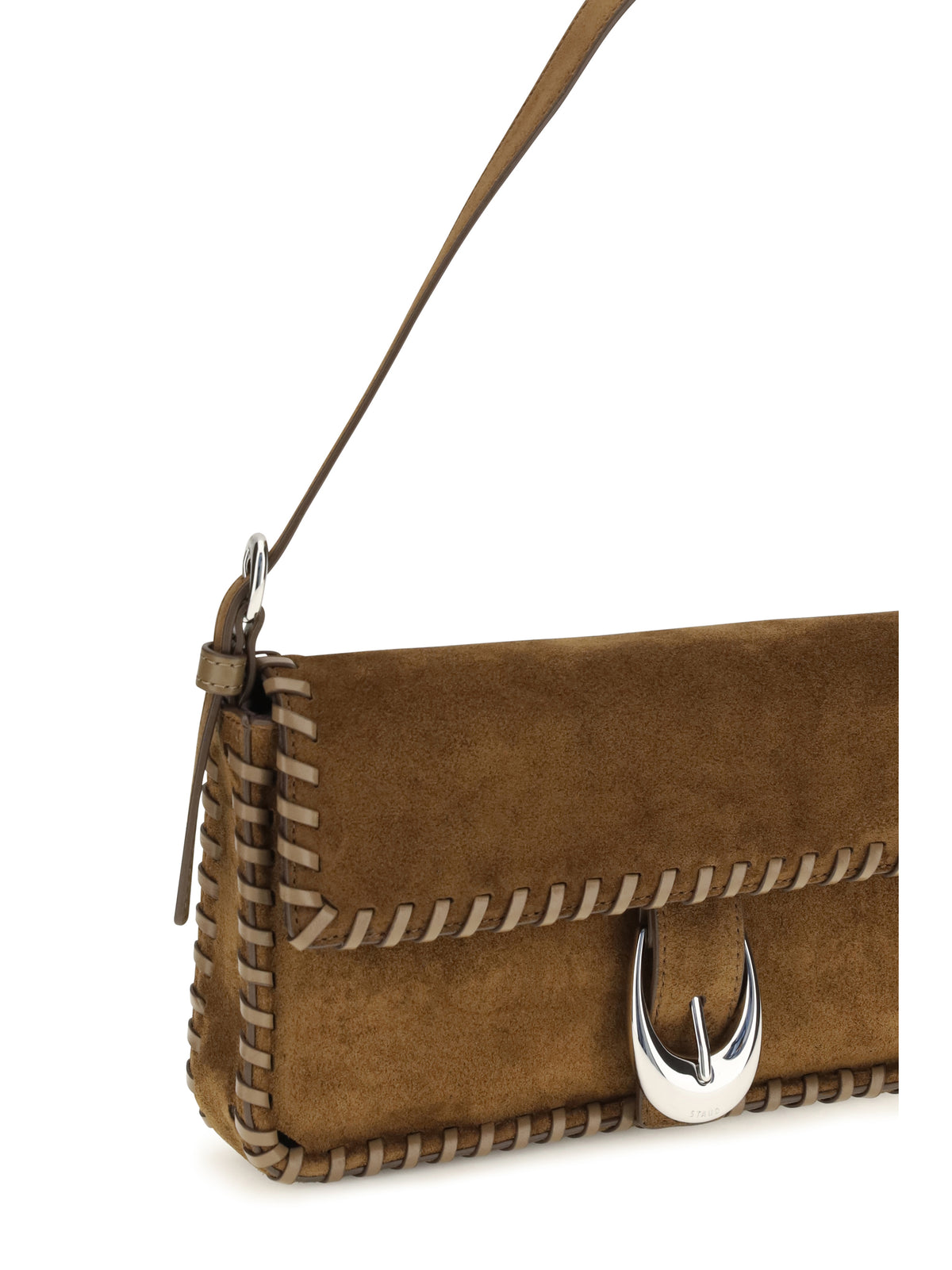 Staud Harlow suede Shoulder Bag - Cigar