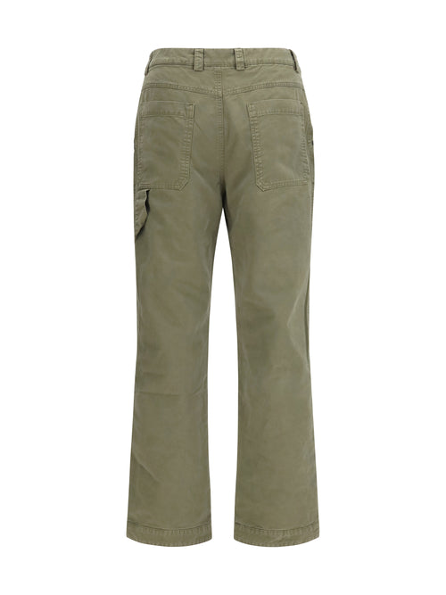 Off-White Racing Staff cotton gabardine Pants - Dusty Olive