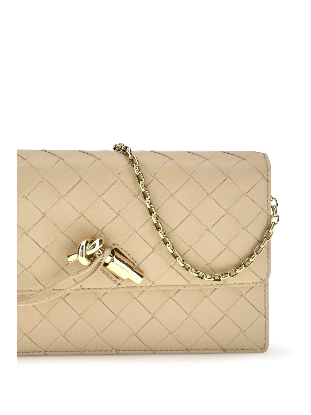 Bottega Veneta Andiamo Pouch on Chain - Shore-Muse Brass