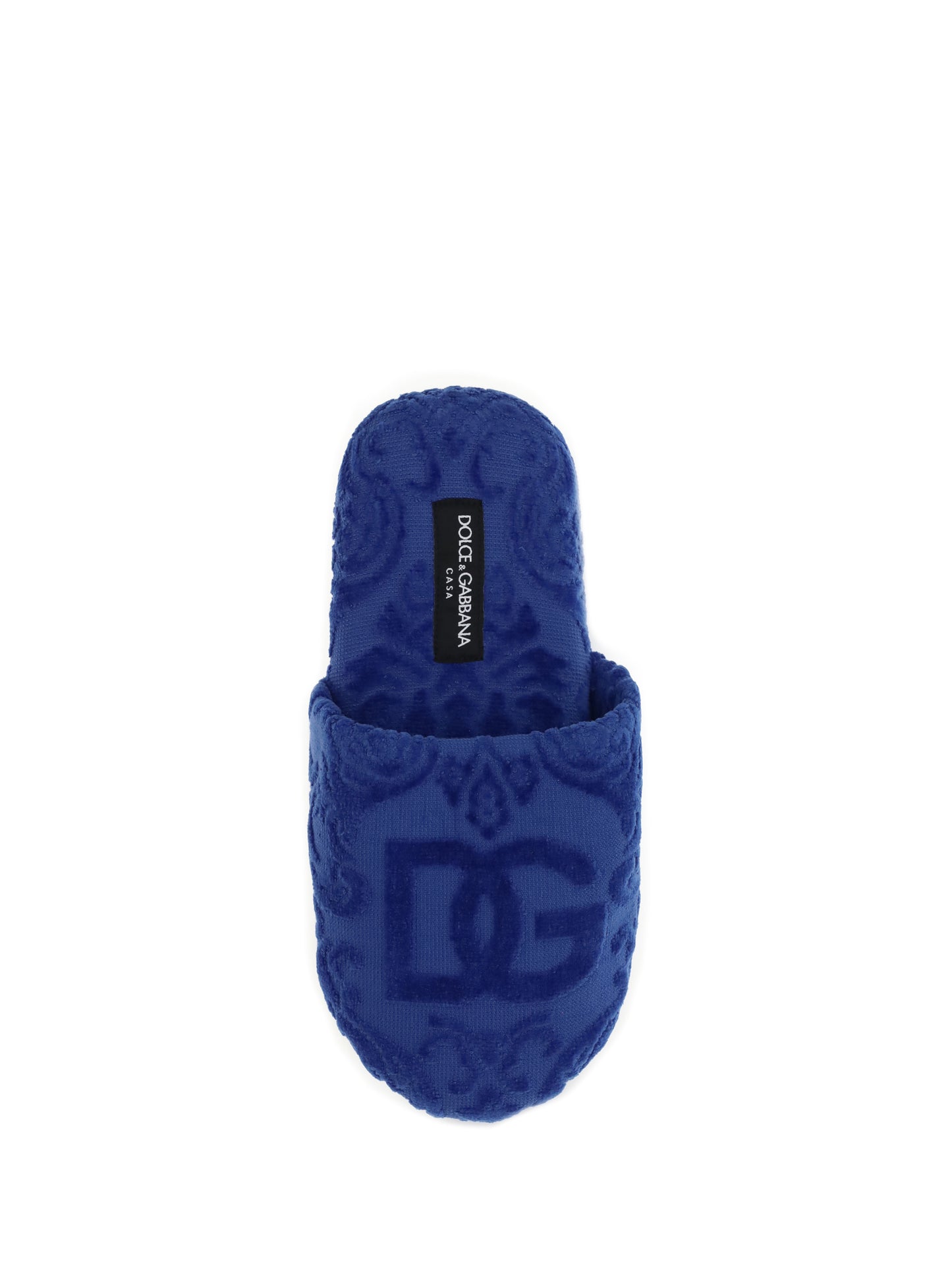 DOLCE & GABBANA Jacquard cotton terry Slippers