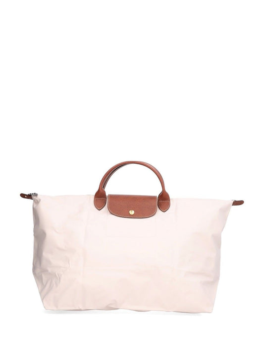 Longchamp Paris "Le Pliage" Travel Bag - White
