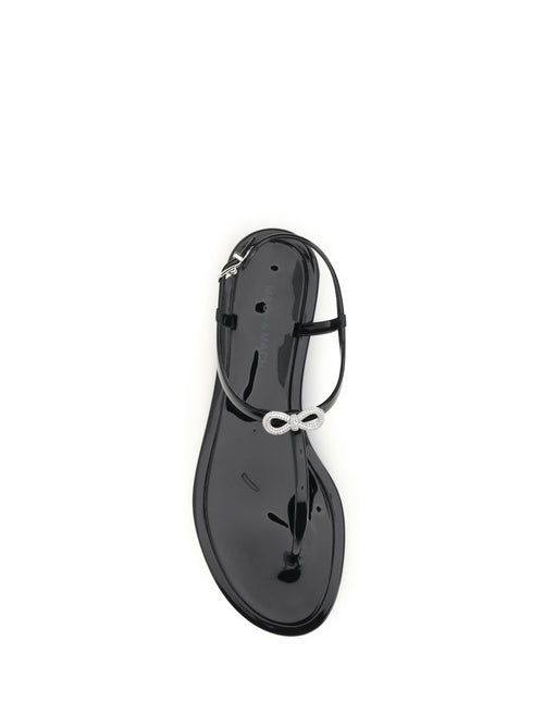 Mach & Mach Double Bow Sandals - Black