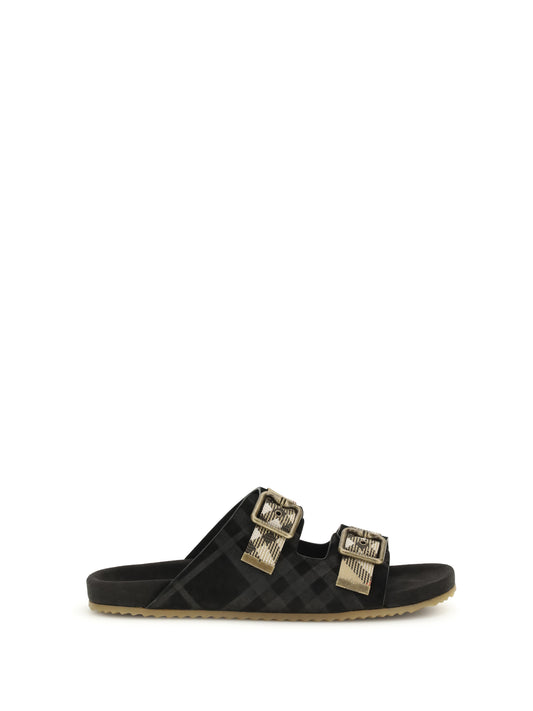 BURBERRY Check suede Urchin Sandals