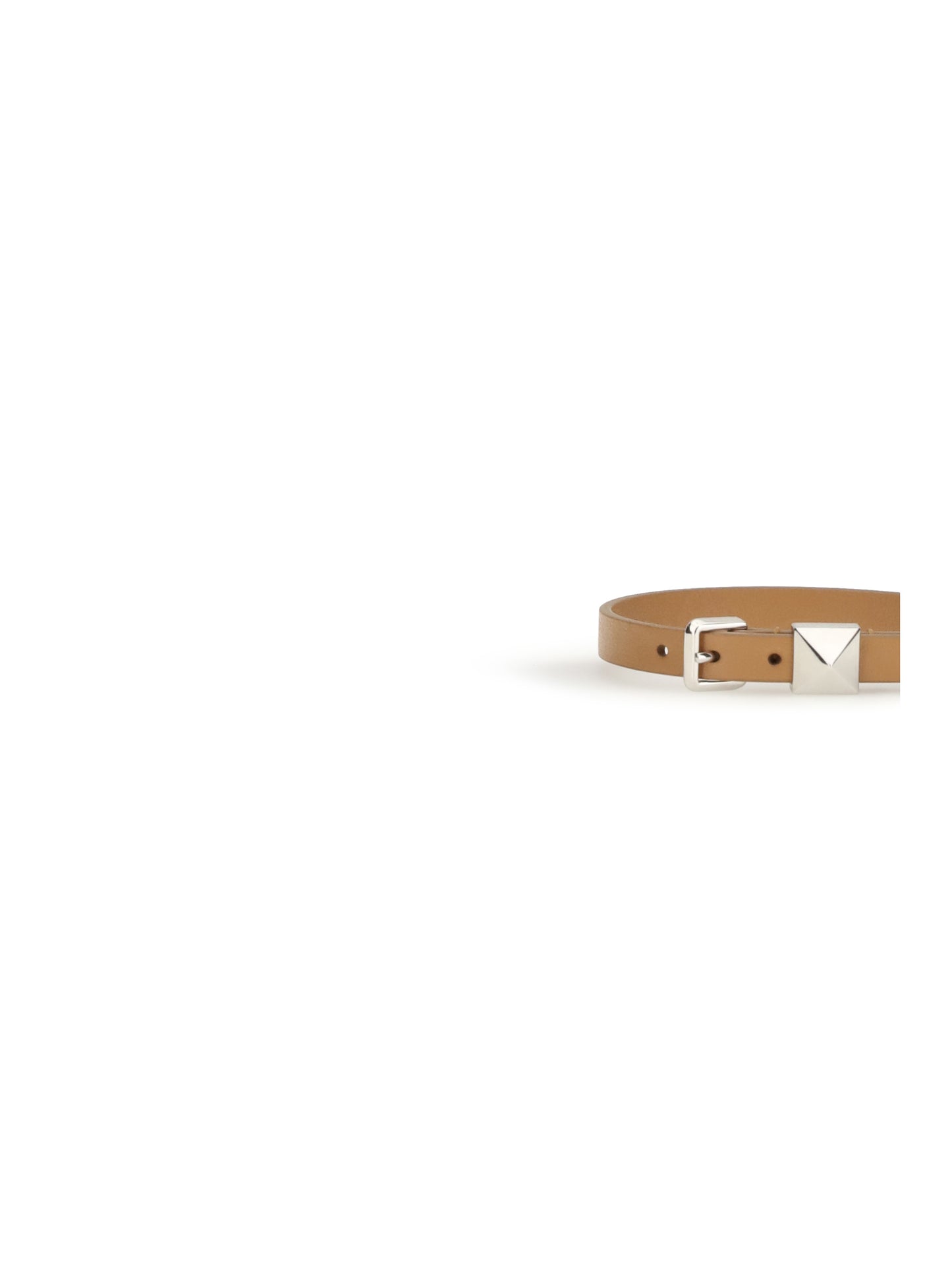 VALENTINO GARAVANI Leather Bracelet with a single Rockstud