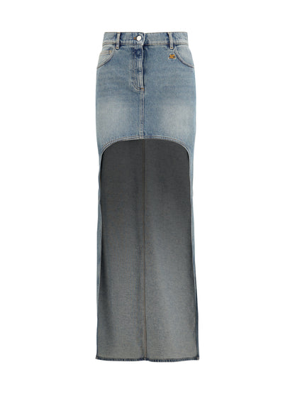 Courrèges Denim circle Skirt - Denim Bleu Delave