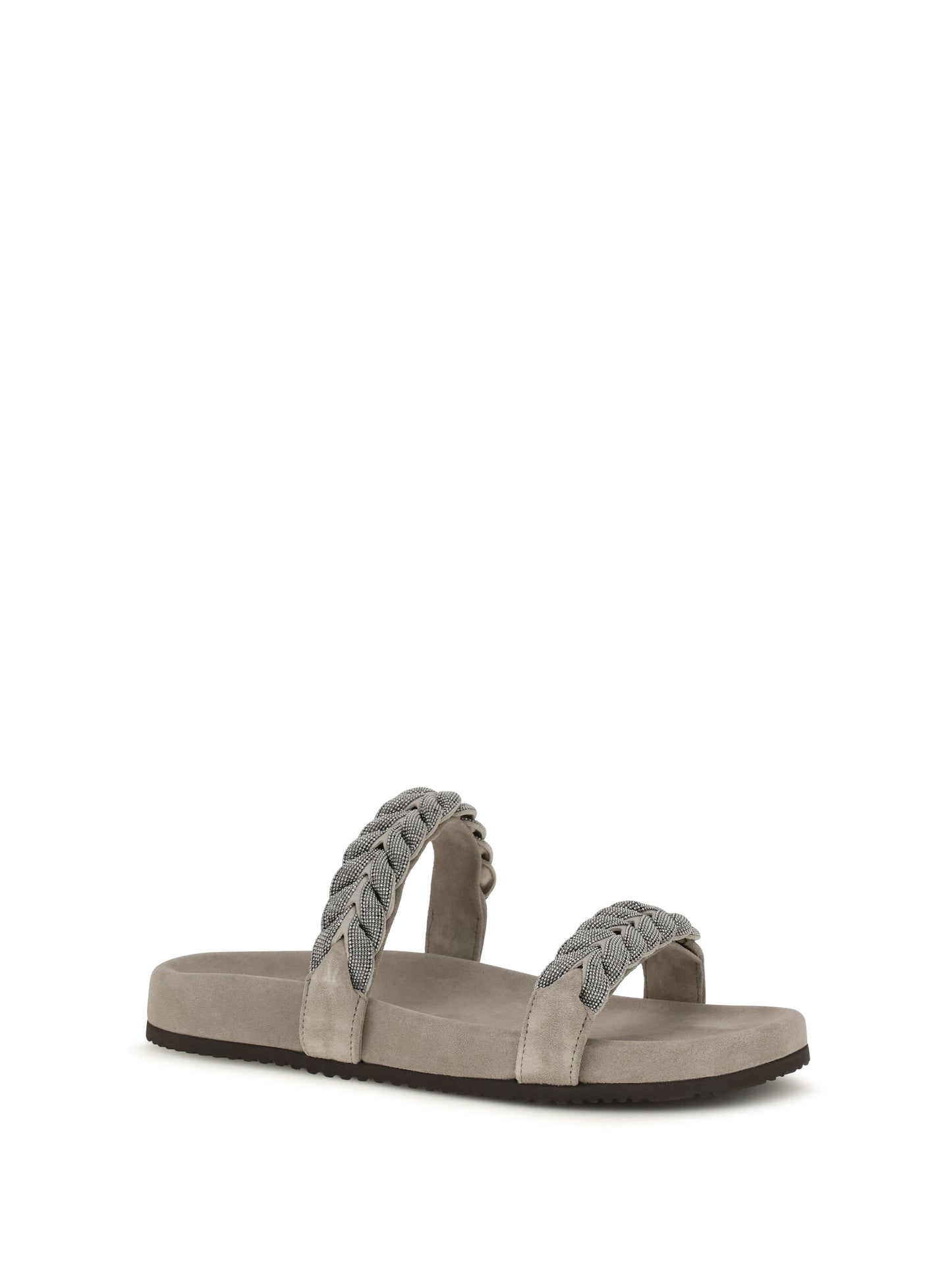 BRUNELLO CUCINELLI Laurel leaf monili-embellished Slides