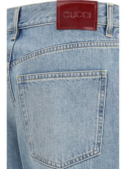 Gucci Cotton Jeans - Light Blue